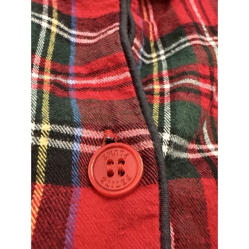 Petite Plume Brushed Twill Imperial Tartan Pajama Set Plaid 100% Cotton Womens M - Picture 5 of 13